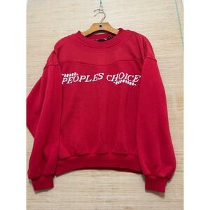 Expressions People's Choice Red Crewneck Sweatshirt Medium Retro Vintage
